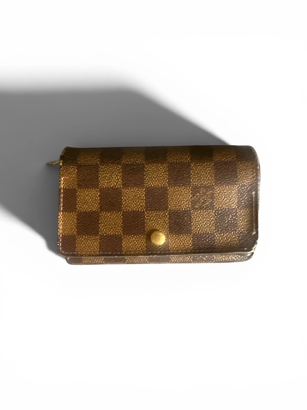 Louis Vuitton Damier Ebene Brown Checkered Wallet